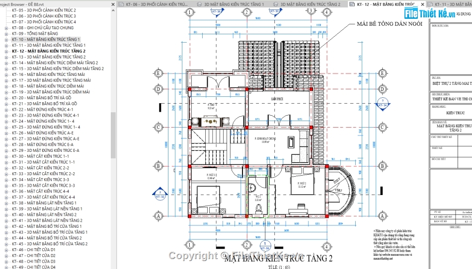 Revit biệt thự 2 tầng,Bản vẽ revit biệt thự 2 tầng,Bản vẽ biệt thự 2 tầng Revit,biệt thự 2 tầng Revit