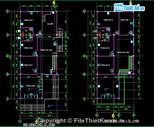 file cad mặt bằng,mặt bằng biệt thự,biệt thự 2 tầng,biệt thự chữ L