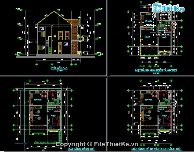 kết cấu biệt thự,biệt thự 2 tầng,mẫu biệt thự đẹp,bản vẽ biệt thự