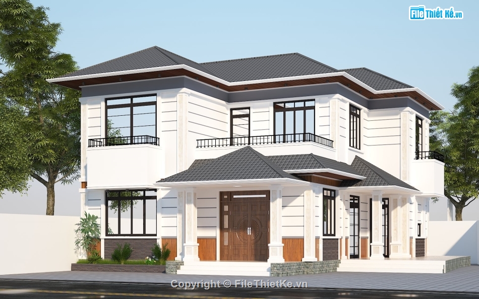 kiến trúc 2 tầng,kết cấu 2 tầng,điện nước biệt thự