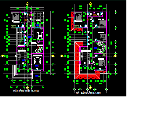 file cad mặt bằng,Biệt thự 10x20m,biệt thự 2 tầng