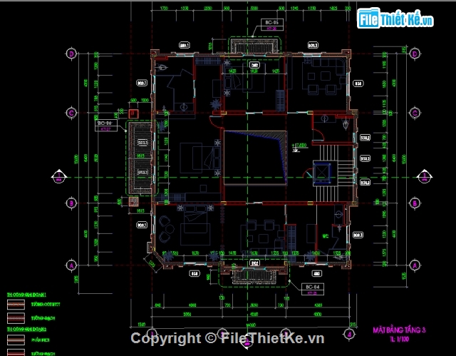 Biệt thự tân cổ điển 15x16m,bản vẽ biệt thự 3 tầng 1 tum,biệt thự 3 tầng,kiến trúc 3 tầng 1 tum