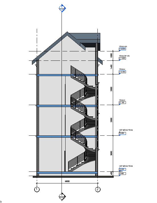 Biệt thự 3 tầng 1 tum,biệt thự 4 tầng,bản vẽ biệt thự 4 tầng,revit biệt thự 4 tầng,revit biệt thự 3 tầng 1 tum