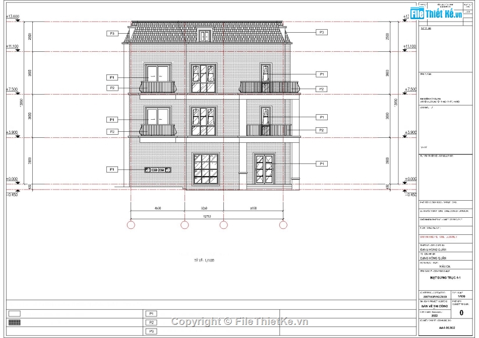 biệt thự tân cổ điển,Bản vẽ kiến trúc biệt thự,Bản vẽ biệt thự đẹp,biệt thự 3 tầng 1 tum,biệt thự 3 tầng 1 tum đẹp