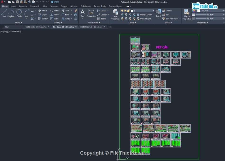 Biệt thự 3 tầng,bản vẽ biệt thự 3 tầng,file cad biệt thự 3 tầng