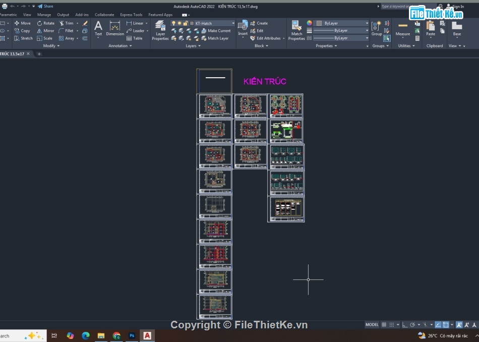 Biệt thự 3 tầng,Bản vẽ full,thi công