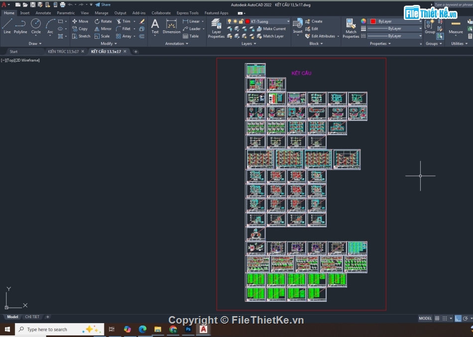 Biệt thự 3 tầng,Bản vẽ full,thi công