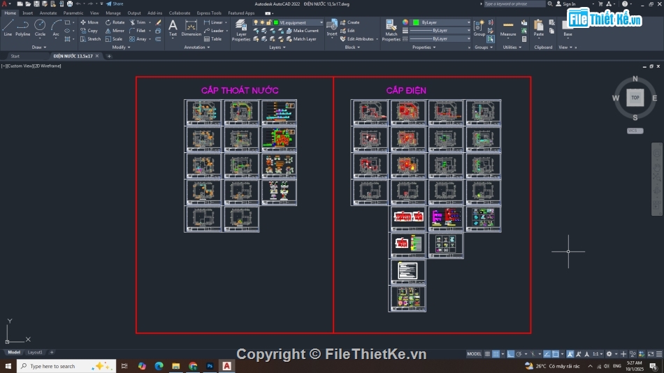Biệt thự 3 tầng,Bản vẽ full,thi công