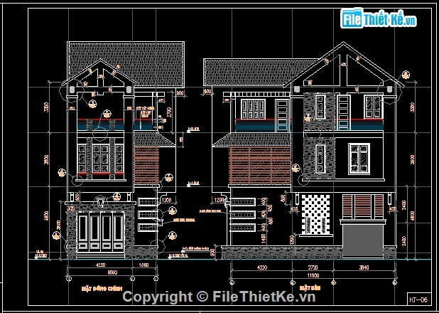 Bản vẽ biệt thự 3 tầng 6x11m,bản vẽ biệt thự 3 tầng,biệt thự 3 tầng 6x11m,bản vẽ cad biệt thự đẹp
