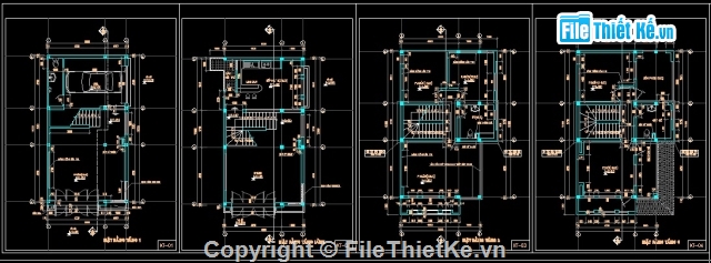 Bản vẽ biệt thự 3 tầng 6x11m,bản vẽ biệt thự 3 tầng,biệt thự 3 tầng 6x11m,bản vẽ cad biệt thự đẹp