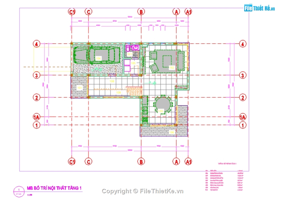 biệt thự 3 tầng,Biệt thự 3 tầng cad,bản vẽ biệt thự 3 tầng