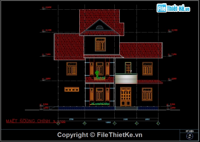biệt thự 3 tầng,biệt thự đẹp 3 tầng,Bản vẽ kiến trúc biệt thự 3 tầng,mẫu biệt thự 3 tầng,biệt thự 3 tầng 8x14m