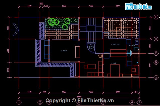 kết cấu biệt thự,Bản vẽ biệt thự 3 tầng,Bản vẽ thiết kế biệt thự 3 tầng,biệt thự 3 tầng kích thước 10m x 20m,kiến trúc 3 tầng