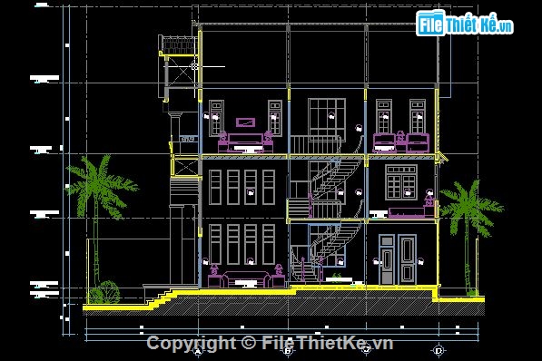 kết cấu biệt thự,biệt thự 3 tầng,biệt thự 2 tầng,kiến trúc 3 tầng,Bản vẽ,dự toán