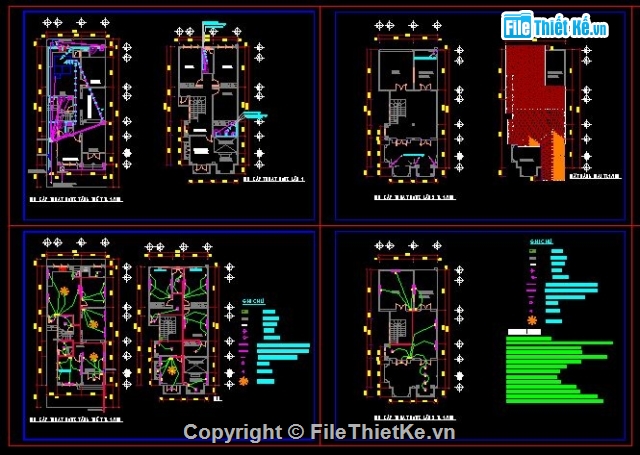 biệt thự 3 tầng,biệt thự 1 tầng,biệt thự 6 tầng,Bản vẽ biệt thự 3 tầng,biệt thự 3 tầng kích thước 2.2x14.7m