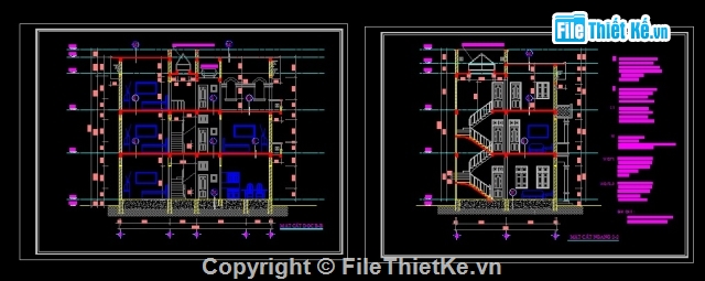 biệt thự pháp cổ,biệt thự 3 tầng pháp cổ,bản vẽ biệt thự 3 tầng kích thước 8x12m,biệt thự 3 tầng 8x12m