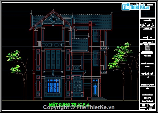 biệt thự 3 tầng 9.5x11.7m,Biệt thự mái thái 3 tầng,Bản vẽ biệt thự 3 tầng,Biệt thự 3 tầng,Biệt thự 9.5x11.7m