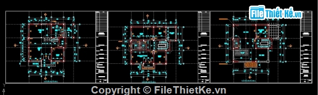 bản vẽ biệt thự 3 tầng KT10x10m full kiến trúc,bản vẽ biệt thự 3 tầng 10x10m,bản vẽ biệt thự 10x10m,bane vẽ biệt thự 3 tầng