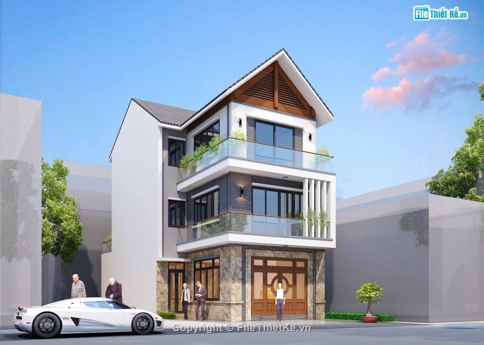 biệt thự 3 tầng,kiến trúc 3 tầng,3 tầng