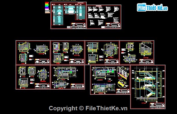 kiến trúc biệt thự,kiến trúc 4 tầng,biệt thự kích thước 10.2m x 20.7m,Bản vẽ biệt thự 4 tầng kích thước 10.2m x 20.7m