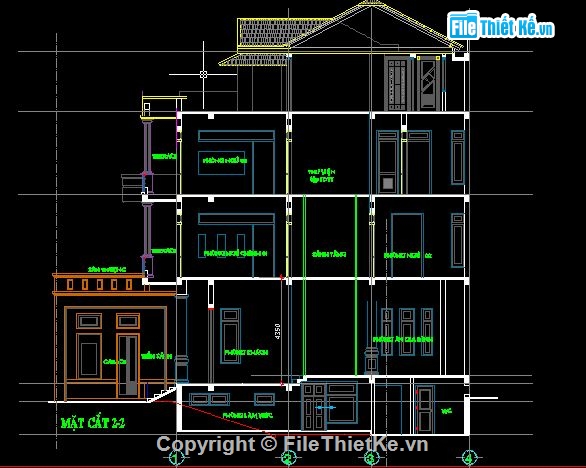 Bản vẽ Biệt thự 4 tầng kích thước 8m x 17m có tầng hầm Bản Vẽ Biệt Thự 4 Tầng Kích Thước 8M X 17M Có Tầng Hầm
