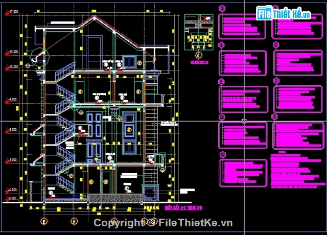 biệt thự 5 tầng,bản vẽ biệt thự 5 tầng 12x18m,biệt thự 12500x18000 đẹp,bản vẽ chi tiết biệt thự 5 tầng