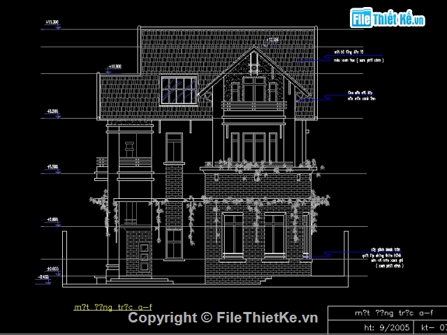 Bản vẽ chi tiết,kết cấu biệt thự,kiến trúc biệt thự,biệt thự 9x16m,biệt thự mới