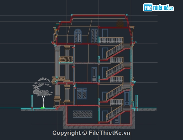 kết cấu biệt thự,kiến trúc biệt thự,điện nước biệt thự,bản vẽ biệt thự