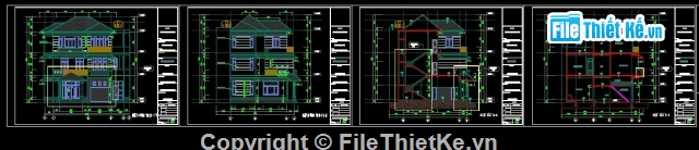 Biệt thự hiện đại 3 tầng KT 13.3x12.2m,bản vẽ biệt thự 3 tầng,Biệt thự 3 tầng KT 13.3x12.2m,Bản vẽ cad biệt thự 3 tầng,Biệt thự hiện đại 3 tầng