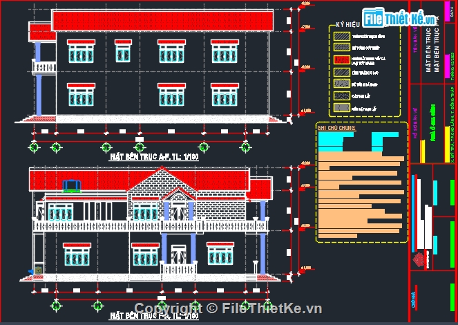 Bản vẽ biệt thự mái thái,Bản vẽ biệt thự mái thái đẹp,Bản vẽ biệt thự mái thái 2 tầng