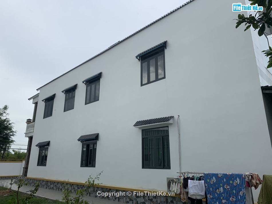 Bản vẽ biệt thự mái thái,Bản vẽ biệt thự mái thái đẹp,Bản vẽ biệt thự mái thái 2 tầng