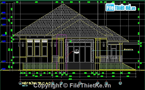 Bản vẽ,Biệt thự,kiến trúc mái thái,mái thái,Biệt thự mái thái hiện đại,Biệt thự trệt