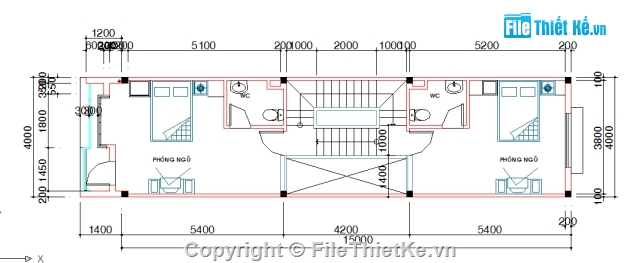 Bản vẽ,biệt thự 4 tầng,nhà 4 tầng,Bản vẽ nhà phố,4x15m,4x20m