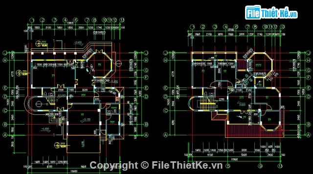 Bản vẽ mặt bằng,Bản vẽ mặt đứng,mặt bằng biệt thự,mặt ngoài biệt thự