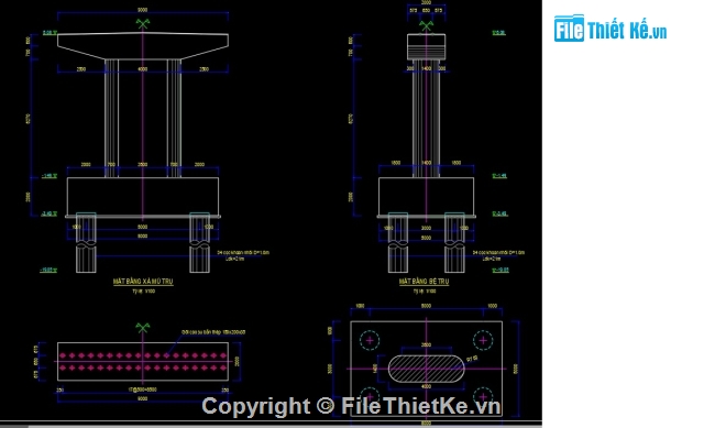 Bản vẽ cầu dầm,bố trí chung cầu,cầu dầm bản 3 nhịp 21m,cầu vượt,bản vẽ dầm bản