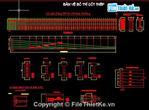 cầu dầm I,Bản vẽ dầm I,Bản vẽ cầu dầm,Bản vẽ dầm