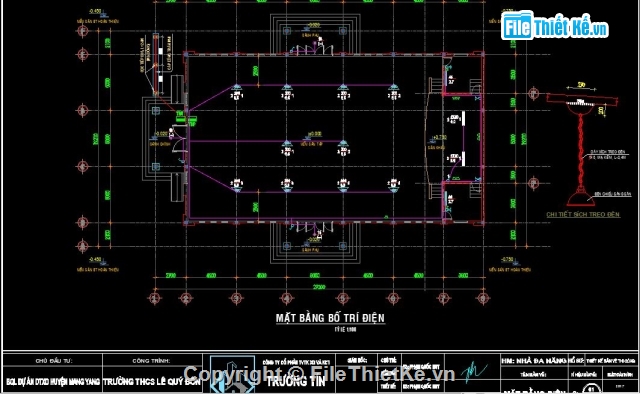 Bản vẽ điện trường học,Bản vẽ điện nhà đa năng,Bản vẽ CAD điện Nhà đa năng