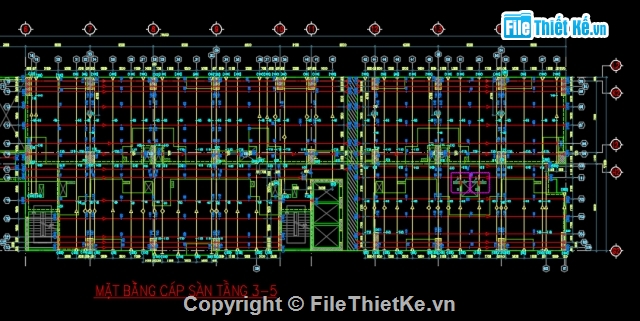 Bản vẽ Siêu thị 4 tầng kết cấu thép sàn deck
