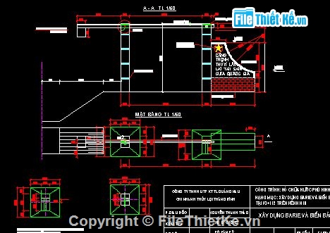 công trình bảo vệ công trình thuỷ lợi,bảo vệ công trình thuỷ lợi,Bản vẽ thủy lợi,bản vẽ barie,bản vẽ pano