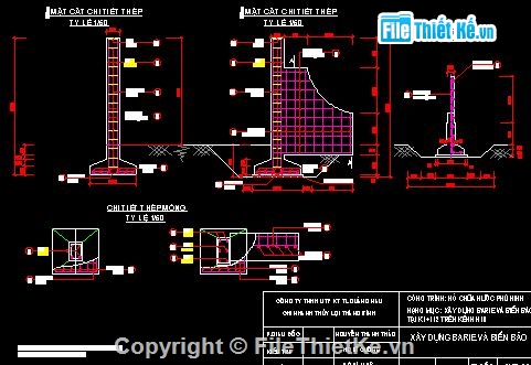 công trình bảo vệ công trình thuỷ lợi,bảo vệ công trình thuỷ lợi,Bản vẽ thủy lợi,bản vẽ barie,bản vẽ pano