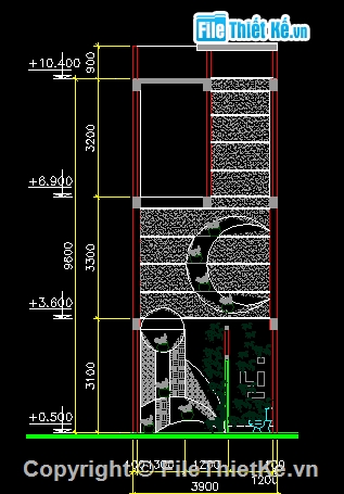 biệt thự phố,Bản vẽ nhà phố,mẫu biệt thự,nhà phố kích thước 3.9 x 17m