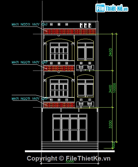 Bản vẽ nhà phố,các mẫu nhà phố,nhà kích thước 5 x 6m