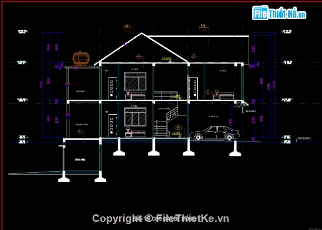 biệt thự 2 tầng,biệt thự phố,Bản vẽ nhà phố,biệt thự 2 tầng 11x17.1m,nhà phố 2 tầng 5x20m