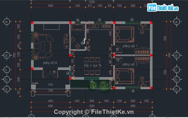 Filethietke nhà 1 tầng,Filethietke Bản vẽ nhà cấp 4,Filethietke mẫu nhà cấp 4,Filethietke nhà cấp 4,Filethietke Nhà mái thái