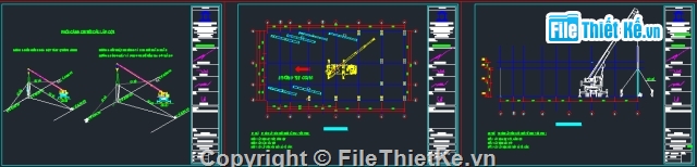 Biện pháp thi công,cad nhà xưởng,Bản vẽ thi công,Bản vẽ BPTC nhà xưởng,nhà xưởng kết cấu thép