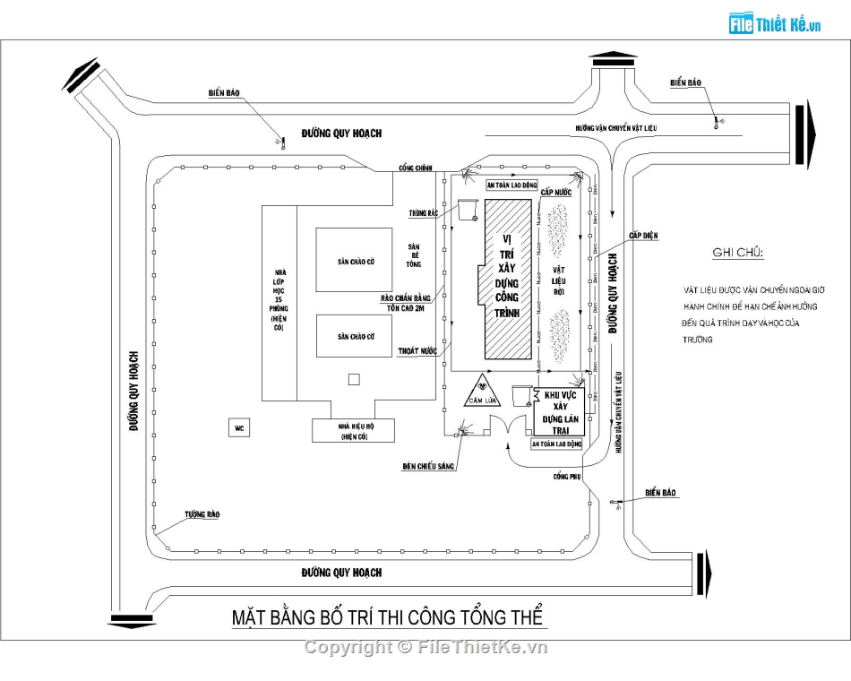 vẽ trường học,thi công trường học,Bản vẽ thi công,biện pháp thi công trường học,bản vẽ biện pháp thi công trường