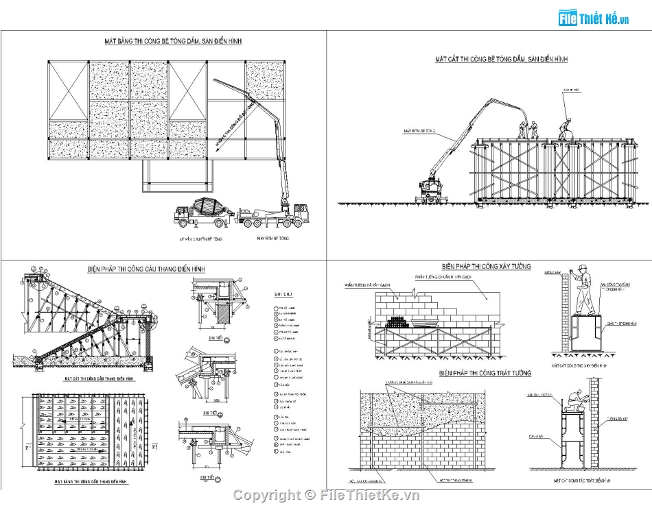 vẽ trường học,thi công trường học,Bản vẽ thi công,biện pháp thi công trường học,bản vẽ biện pháp thi công trường