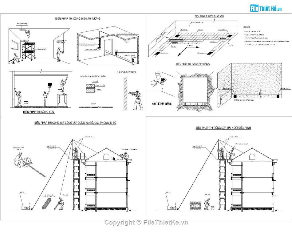 vẽ trường học,thi công trường học,Bản vẽ thi công,biện pháp thi công trường học,bản vẽ biện pháp thi công trường