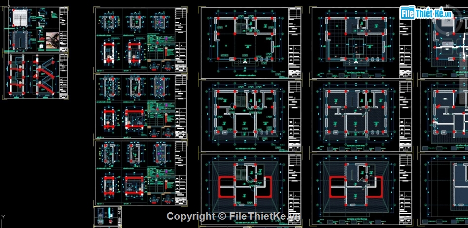 cad biệt thự,file cad biệt thự,bản vẽ autocad biệt thự,biệt thự 2 tầng rưỡi,biệt thự 2 tầng 1 tum