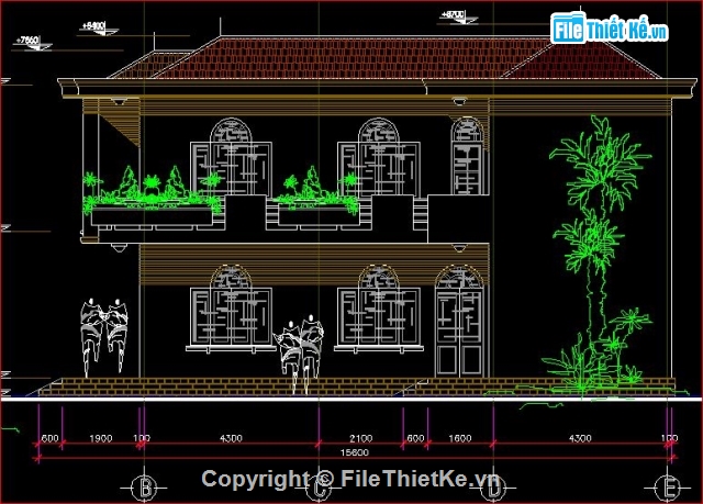 mẫu nhà 2 tầng,nhà kích thước 3.8 x 21m,nhà 2 tầng mái tôn